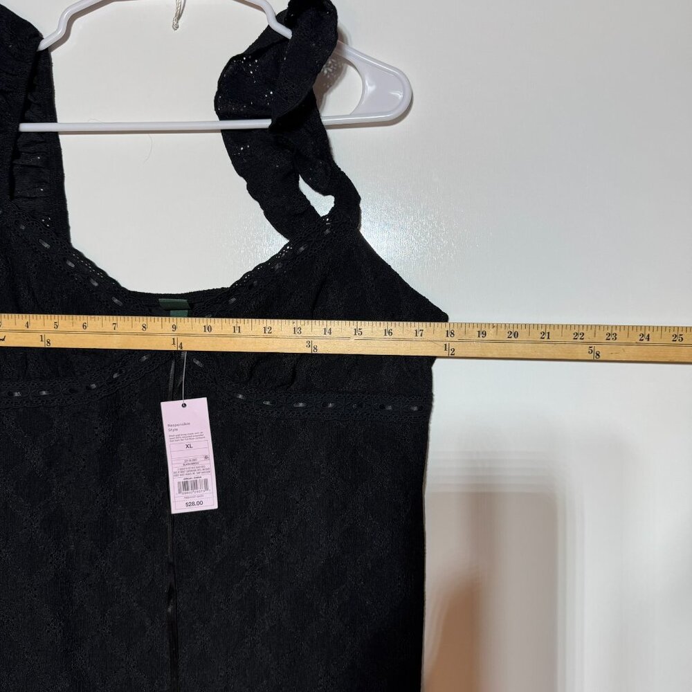 Women's Ruffle Sleeve Eyelet Mini A-Line Dress - Wild Fable Size XL - Picture 5 of 7